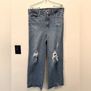 Old Navy Sky Hi Wide Leg Jeans size 10 Extra High Rise